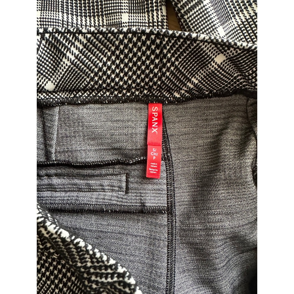 SPANX Gray Plaid Wide Leg Pants - Picture 3 of 6